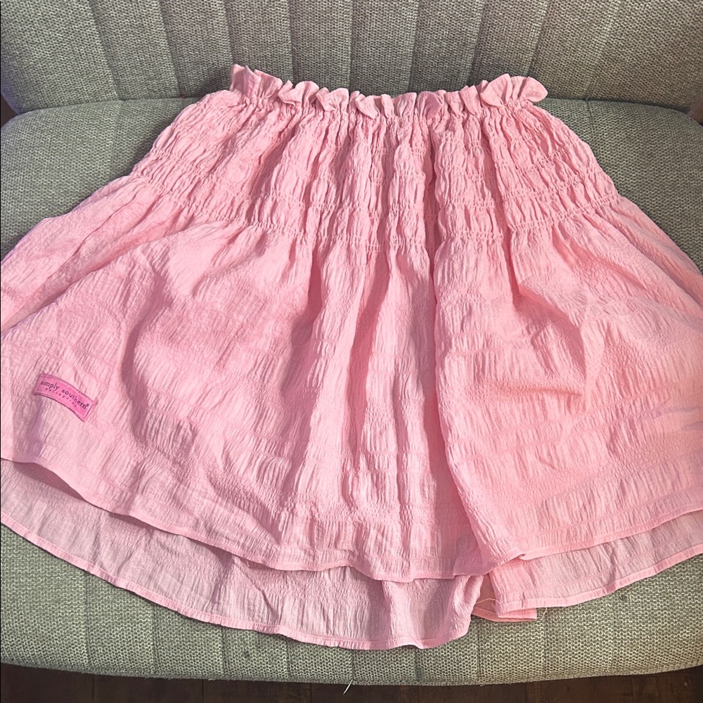 Simply Southern Light Pink Mini Skirt